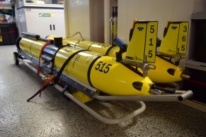 Two OOI gliders in the lab of the R/V Armstrong