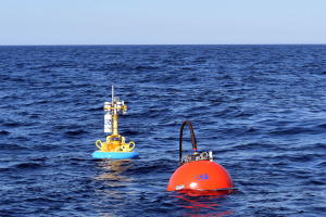 Ocean observing equipment being deployed in the Atlantic