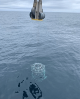 A CTD just below the surface of the water