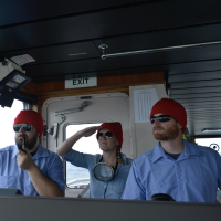 Red hat crew celebrates Halloween aboard R/V Neil Armstrong