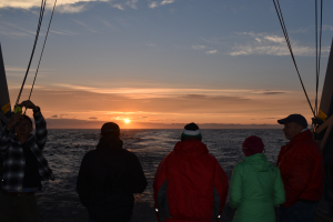 Irminger 8 team at sunset