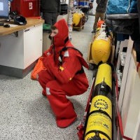 Survival suit try on
