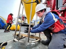 Readying sediment trap for deployment 3