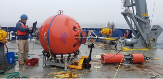 James Kuo checking global subsurface moorings