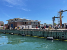 Leaving WHOI dock for Month-long Expedition