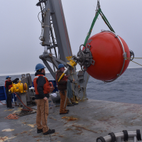 Top sphere of a flanking mooring