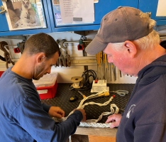 John Kemp and John Jordan splicing line