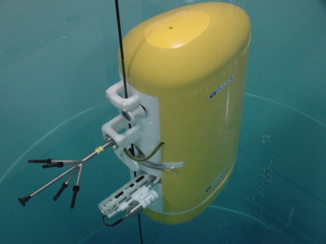 A look at a Wire Following Profiler similar to what will be used for the coastal and global scale nodes component of the Ocean Observatories Initiative. (Photo Courtesy of McLane Research Laboratories)