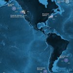 The OOI's seven arrays are deployed in key locations in the Atlantic and Pacific oceans. Credit: Ocean Observatories Initiative and the Center for Environmental Visualization, University of Washington
