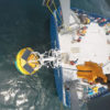 Observing the Oceans, a Photo Tour The Ocean Observatories Initiative is moving full speed ahead at Woods Hole Oceanographic Institution. This unprecedented ocean science project is streaming a wealth of marine data straight from the ocean to the World Wide Web, making it free for anyone to use. In the image above, an OOI coastal surface buoy is recovered from the ocean and hoisted onto the fantail of the research vessel Neil Armstrong. Photo Credit: Paul Matthias, WHOI