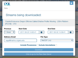 Data Portal Download Dialog