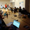Cabled Array Hack Week: a collaborative setting to explore big ocean data Exciting conversations on a multitude of topics happened around the room during the hacking sessions. Credit: Valentina Staneva, eScience, UW