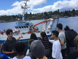 Answering questions from 8th graders about what it’s like to do research at sea