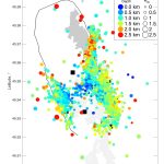Map of detected earthquakes in the past 30 days (from Sept. 20). (Credit William Wilcock)