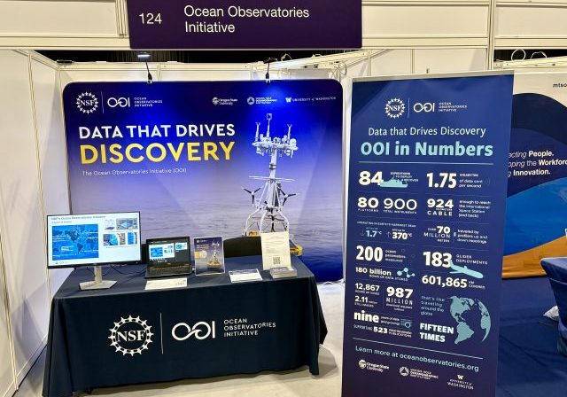 OOI exhibit booth at Ocean Sciences 2026. (C): Amber Coogan, WHOI